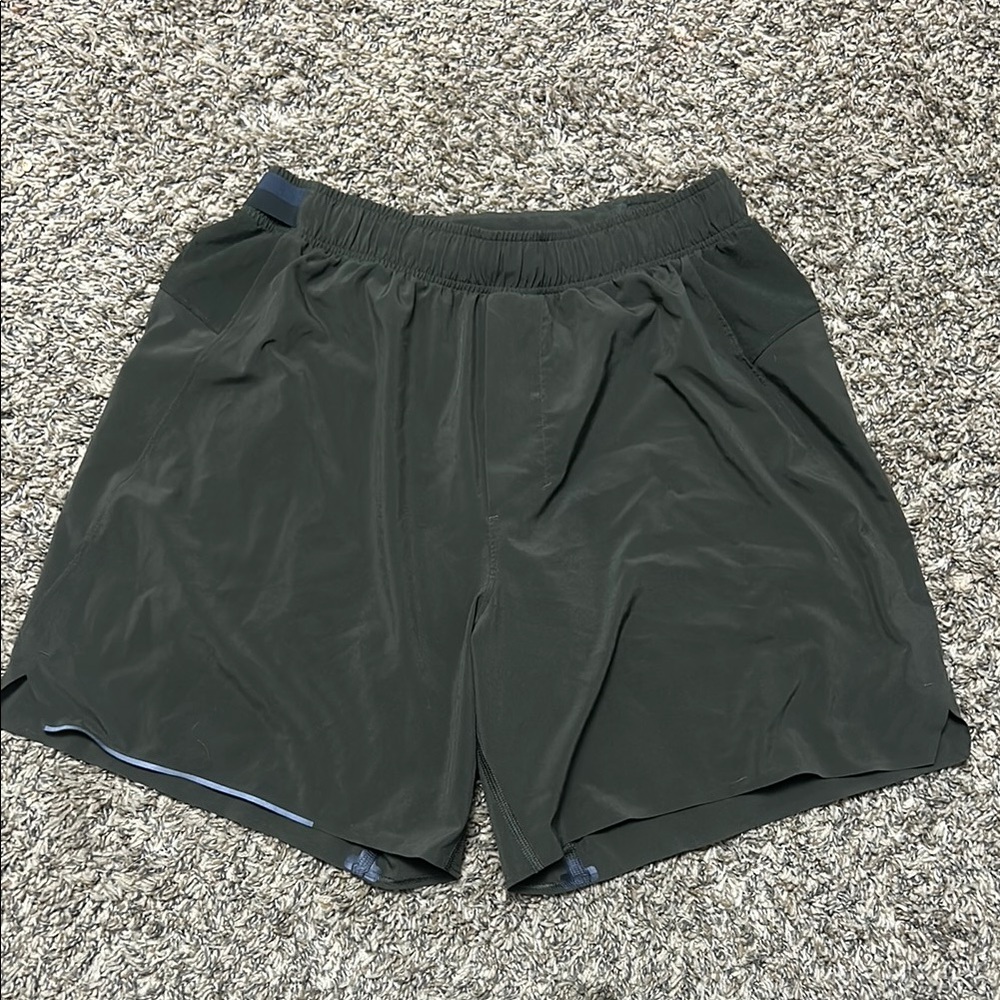 Men’s Lululemon olive running shorts size small